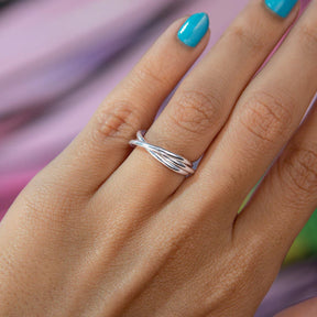 Anel de Prata Três Fios Lisos