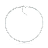 Choker de Prata Esteira (2mm) 40cm