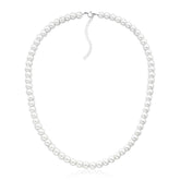 Colar de Pérolas Murano com Fecho em Prata 6 mm - 45cm