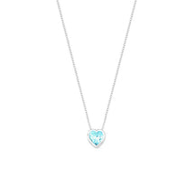 Colar de Prata Coração Ponto de Luz 45cm