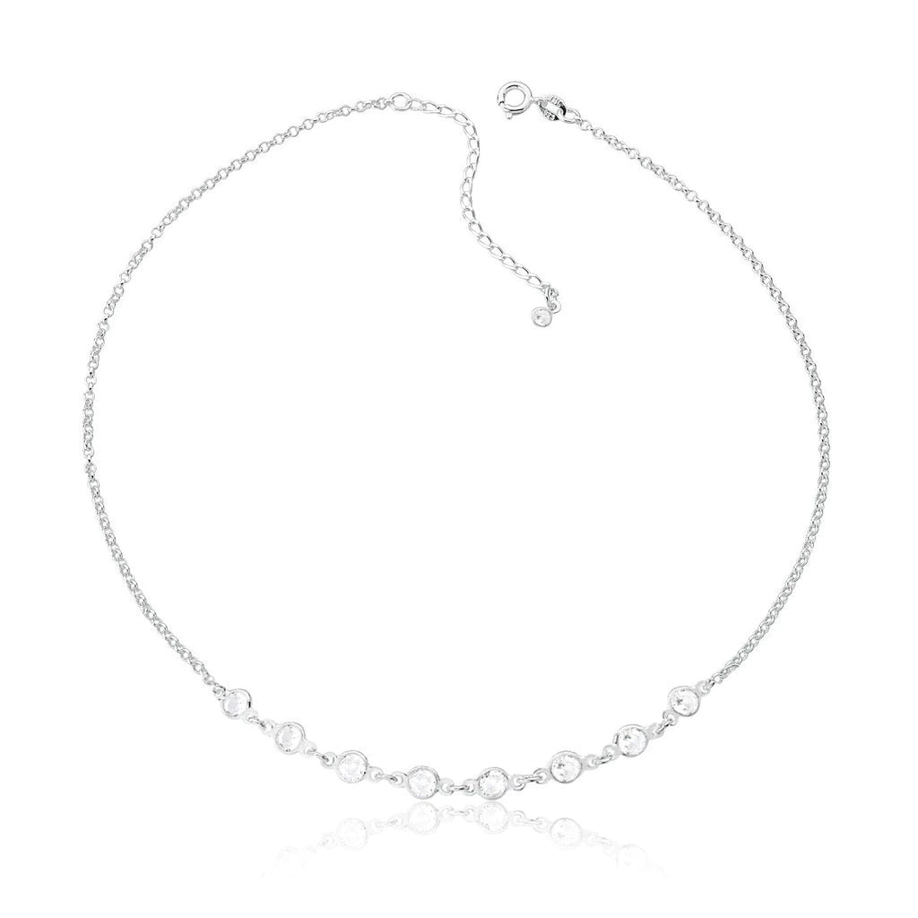 Colar de Prata Zircônias Brancas 45cm - Nicole Prazeres
