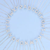 Colar de Prata Letra Inicial Cravejadas com Zircônias 45cm