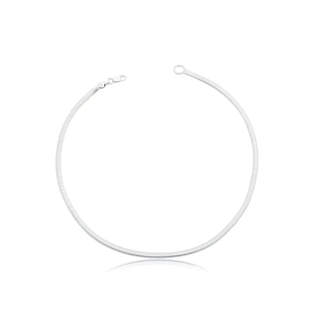 Pulseira de Prata Lacraia (2mm) 18cm