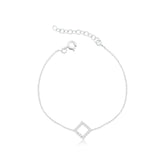 Pulseira de Prata Losango Riviera 20cm