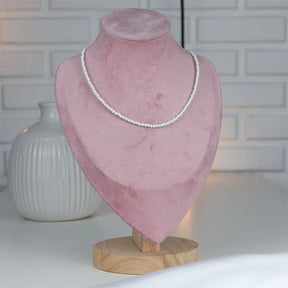 Colar de Prata Pérolas Murano (3mm) 45cm